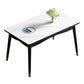Industrial Sintered Stone Top Standard Dining Table Rectangle Dining Table for Kitchen White Without Chairs Clearhalo ' dining_table' 'Dining Tables & Seating' 'Dining Tables' 'furn' 'furn_dining_table' 'Furniture' 'furniture_dining_table' 'Kitchen & Dining Furniture' 'kitchen&dining_furn' 'kitchen' 'kitchen_dining_table' 3945331
