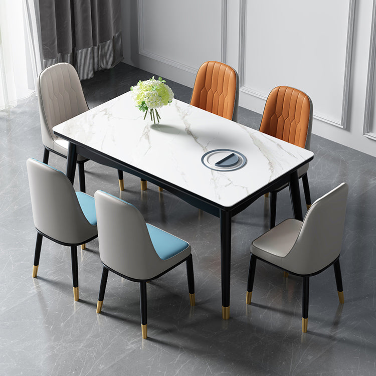 Industrial Sintered Stone Top Standard Dining Table Rectangle Dining Table for Kitchen Clearhalo ' dining_table' 'Dining Tables & Seating' 'Dining Tables' 'furn' 'furn_dining_table' 'Furniture' 'furniture_dining_table' 'Kitchen & Dining Furniture' 'kitchen&dining_furn' 'kitchen' 'kitchen_dining_table' 3945335
