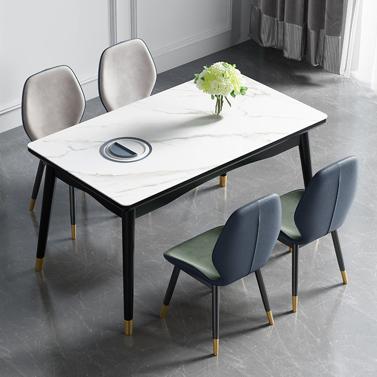 Industrial Sintered Stone Top Standard Dining Table Rectangle Dining Table for Kitchen Clearhalo ' dining_table' 'Dining Tables & Seating' 'Dining Tables' 'furn' 'furn_dining_table' 'Furniture' 'furniture_dining_table' 'Kitchen & Dining Furniture' 'kitchen&dining_furn' 'kitchen' 'kitchen_dining_table' 3945337
