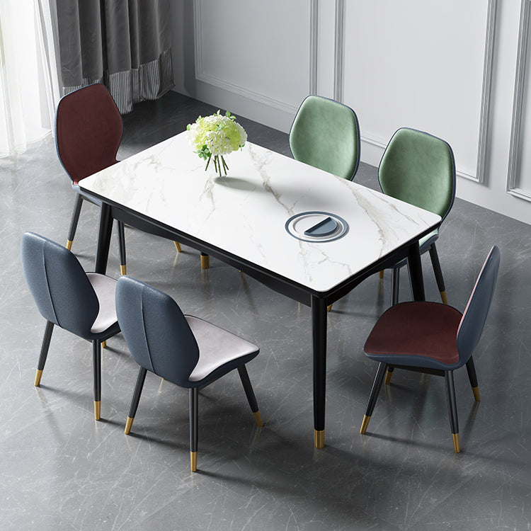 Industrial Sintered Stone Top Standard Dining Table Rectangle Dining Table for Kitchen Clearhalo ' dining_table' 'Dining Tables & Seating' 'Dining Tables' 'furn' 'furn_dining_table' 'Furniture' 'furniture_dining_table' 'Kitchen & Dining Furniture' 'kitchen&dining_furn' 'kitchen' 'kitchen_dining_table' 3945338