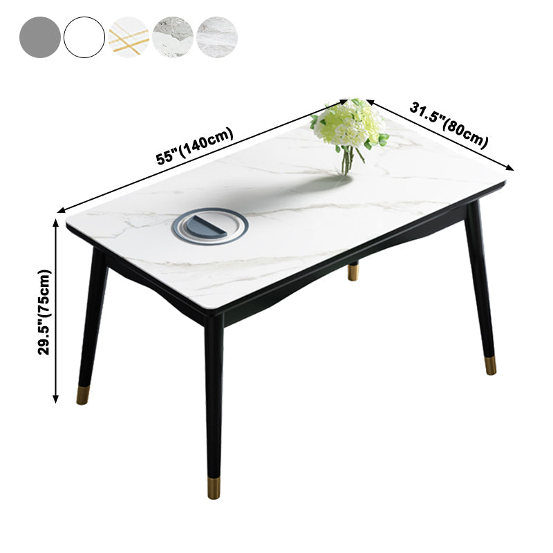 Industrial Sintered Stone Top Standard Dining Table Rectangle Dining Table for Kitchen Clearhalo ' dining_table' 'Dining Tables & Seating' 'Dining Tables' 'furn' 'furn_dining_table' 'Furniture' 'furniture_dining_table' 'Kitchen & Dining Furniture' 'kitchen&dining_furn' 'kitchen' 'kitchen_dining_table' 3945345