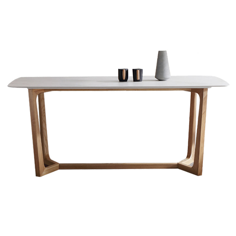 Rectangle Trestle Base Home Furniture Stone Dining Room Collection for Dining Room Without Chairs Clearhalo ' dining_table' 'Dining Tables & Seating' 'Dining Tables' 'furn' 'furn_dining_table' 'Furniture' 'furniture_dining_table' 'Kitchen & Dining Furniture' 'kitchen&dining_furn' 'kitchen' 'kitchen_dining_table' 3945350