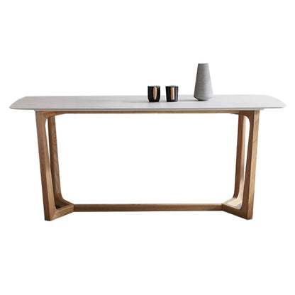 Rectangle Trestle Base Home Furniture Stone Dining Room Collection for Dining Room Without Chairs Clearhalo ' dining_table' 'Dining Tables & Seating' 'Dining Tables' 'furn' 'furn_dining_table' 'Furniture' 'furniture_dining_table' 'Kitchen & Dining Furniture' 'kitchen&dining_furn' 'kitchen' 'kitchen_dining_table' 3945350