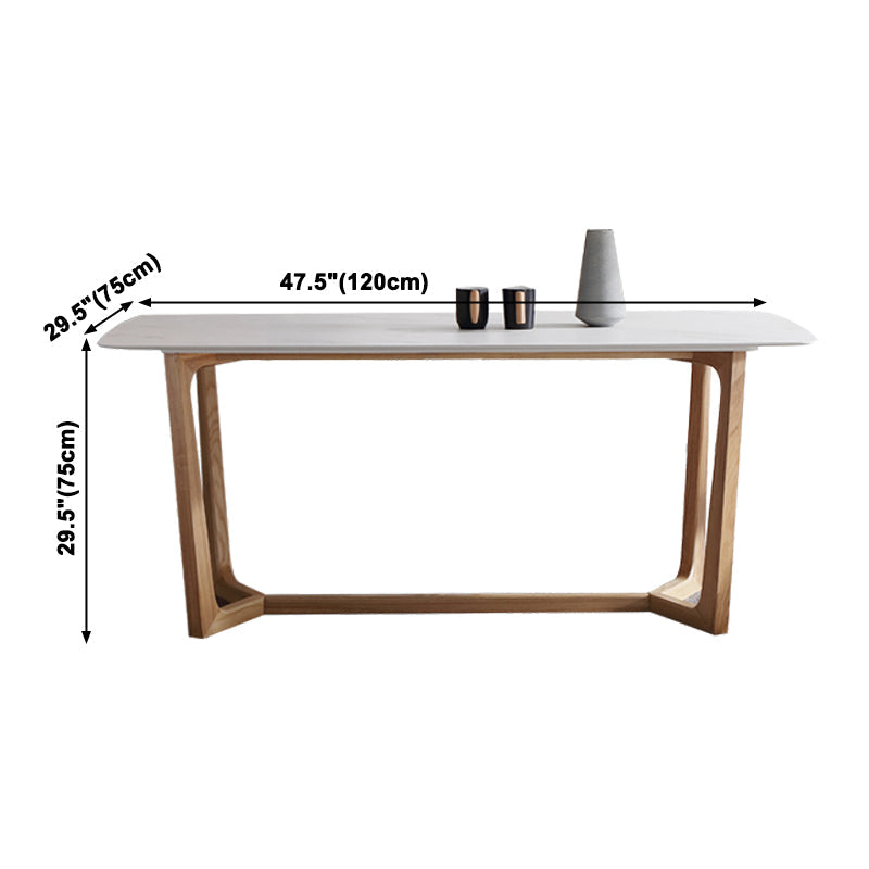 Rectangle Trestle Base Home Furniture Stone Dining Room Collection for Dining Room Clearhalo ' dining_table' 'Dining Tables & Seating' 'Dining Tables' 'furn' 'furn_dining_table' 'Furniture' 'furniture_dining_table' 'Kitchen & Dining Furniture' 'kitchen&dining_furn' 'kitchen' 'kitchen_dining_table' 3945357