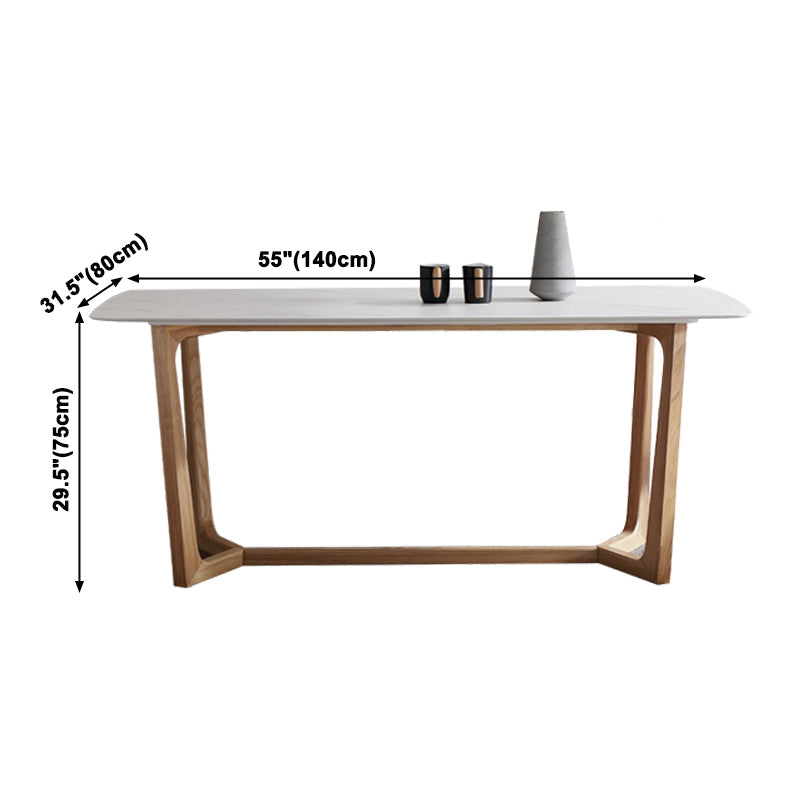 Rectangle Trestle Base Home Furniture Stone Dining Room Collection for Dining Room Clearhalo ' dining_table' 'Dining Tables & Seating' 'Dining Tables' 'furn' 'furn_dining_table' 'Furniture' 'furniture_dining_table' 'Kitchen & Dining Furniture' 'kitchen&dining_furn' 'kitchen' 'kitchen_dining_table' 3945358