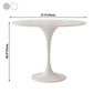 Round Tulip Base Modern Dining Table White Tone Fixed Table for Dining Room Clearhalo ' dining_table' 'Dining Tables & Seating' 'Dining Tables' 'furn' 'furn_dining_table' 'Furniture' 'furniture_dining_table' 'Kitchen & Dining Furniture' 'kitchen&dining_furn' 'kitchen' 'kitchen_dining_table' 3945372
