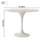 Round Tulip Base Modern Dining Table White Tone Fixed Table for Dining Room Clearhalo ' dining_table' 'Dining Tables & Seating' 'Dining Tables' 'furn' 'furn_dining_table' 'Furniture' 'furniture_dining_table' 'Kitchen & Dining Furniture' 'kitchen&dining_furn' 'kitchen' 'kitchen_dining_table' 3945374