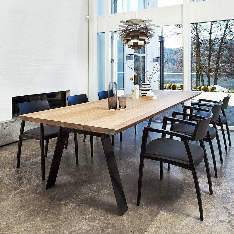 Metal Industrial Rectangle Dining Table Solid Wood Top Table with 4 Legs Clearhalo ' dining_table' 'Dining Tables & Seating' 'Dining Tables' 'furn' 'furn_dining_table' 'Furniture' 'furniture_dining_table' 'Kitchen & Dining Furniture' 'kitchen&dining_furn' 'kitchen' 'kitchen_dining_table' 3945377