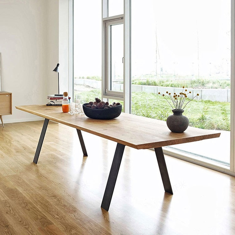 Metal Industrial Rectangle Dining Table Solid Wood Top Table with 4 Legs Clearhalo ' dining_table' 'Dining Tables & Seating' 'Dining Tables' 'furn' 'furn_dining_table' 'Furniture' 'furniture_dining_table' 'Kitchen & Dining Furniture' 'kitchen&dining_furn' 'kitchen' 'kitchen_dining_table' 3945378