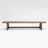 Metal Industrial Rectangle Dining Table Solid Wood Top Table with Trestle Base Clearhalo ' dining_table' 'Dining Tables & Seating' 'Dining Tables' 'furn' 'furn_dining_table' 'Furniture' 'furniture_dining_table' 'Kitchen & Dining Furniture' 'kitchen&dining_furn' 'kitchen' 'kitchen_dining_table' 3945392
