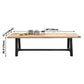 Metal Industrial Rectangle Dining Table Solid Wood Top Table with Trestle Base Clearhalo ' dining_table' 'Dining Tables & Seating' 'Dining Tables' 'furn' 'furn_dining_table' 'Furniture' 'furniture_dining_table' 'Kitchen & Dining Furniture' 'kitchen&dining_furn' 'kitchen' 'kitchen_dining_table' 3945396