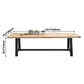 Metal Industrial Rectangle Dining Table Solid Wood Top Table with Trestle Base Clearhalo ' dining_table' 'Dining Tables & Seating' 'Dining Tables' 'furn' 'furn_dining_table' 'Furniture' 'furniture_dining_table' 'Kitchen & Dining Furniture' 'kitchen&dining_furn' 'kitchen' 'kitchen_dining_table' 3945401