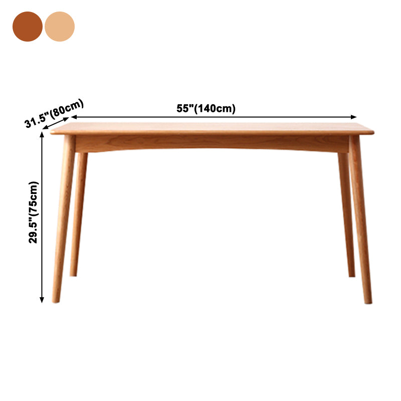 Rectangle Casual Style Dining Table Wood Color Fixed Table with Solid Wood Clearhalo ' dining_table' 'Dining Tables & Seating' 'Dining Tables' 'furn' 'furn_dining_table' 'Furniture' 'furniture_dining_table' 'Kitchen & Dining Furniture' 'kitchen&dining_furn' 'kitchen' 'kitchen_dining_table' 3945427