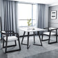 Industrial Square Shape Sintered Stone Dining Table White Standard Dining Table for Kitchen Clearhalo ' dining_table' 'Dining Tables & Seating' 'Dining Tables' 'furn' 'furn_dining_table' 'Furniture' 'furniture_dining_table' 'Kitchen & Dining Furniture' 'kitchen&dining_furn' 'kitchen' 'kitchen_dining_table' 3945430