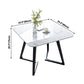 Industrial Square Shape Sintered Stone Dining Table White Standard Dining Table for Kitchen Clearhalo ' dining_table' 'Dining Tables & Seating' 'Dining Tables' 'furn' 'furn_dining_table' 'Furniture' 'furniture_dining_table' 'Kitchen & Dining Furniture' 'kitchen&dining_furn' 'kitchen' 'kitchen_dining_table' 3945434