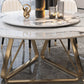 Glam Sintered Stone Top Standard Dining Table Round Shape Dining Table for Kitchen Clearhalo ' dining_table' 'Dining Tables & Seating' 'Dining Tables' 'furn' 'furn_dining_table' 'Furniture' 'furniture_dining_table' 'Kitchen & Dining Furniture' 'kitchen&dining_furn' 'kitchen' 'kitchen_dining_table' 3945453