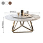 Glam Sintered Stone Top Standard Dining Table Round Shape Dining Table for Kitchen Clearhalo ' dining_table' 'Dining Tables & Seating' 'Dining Tables' 'furn' 'furn_dining_table' 'Furniture' 'furniture_dining_table' 'Kitchen & Dining Furniture' 'kitchen&dining_furn' 'kitchen' 'kitchen_dining_table' 3945457