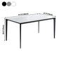 Industrial Sintered Stone Dining Table 4 Legs Solid Aluminum Base Rectangle Table for Home Clearhalo ' dining_table' 'Dining Tables & Seating' 'Dining Tables' 'furn' 'furn_dining_table' 'Furniture' 'furniture_dining_table' 'Kitchen & Dining Furniture' 'kitchen&dining_furn' 'kitchen' 'kitchen_dining_table' 3945478