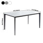 Industrial Sintered Stone Dining Table 4 Legs Solid Aluminum Base Rectangle Table for Home Clearhalo ' dining_table' 'Dining Tables & Seating' 'Dining Tables' 'furn' 'furn_dining_table' 'Furniture' 'furniture_dining_table' 'Kitchen & Dining Furniture' 'kitchen&dining_furn' 'kitchen' 'kitchen_dining_table' 3945480