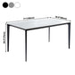 Industrial Sintered Stone Dining Table 4 Legs Solid Aluminum Base Rectangle Table for Home Clearhalo ' dining_table' 'Dining Tables & Seating' 'Dining Tables' 'furn' 'furn_dining_table' 'Furniture' 'furniture_dining_table' 'Kitchen & Dining Furniture' 'kitchen&dining_furn' 'kitchen' 'kitchen_dining_table' 3945482