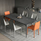 Industrial Sintered Stone Dining Table 4 Legs Solid Aluminum Alloy Base Rectangle Table for Home Gray Without Chairs Clearhalo ' dining_table' 'Dining Tables & Seating' 'Dining Tables' 'furn' 'furn_dining_table' 'Furniture' 'furniture_dining_table' 'Kitchen & Dining Furniture' 'kitchen&dining_furn' 'kitchen' 'kitchen_dining_table' 3945484
