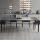 Industrial Sintered Stone Dining Table 4 Legs Solid Aluminum Alloy Base Rectangle Table for Home Clearhalo ' dining_table' 'Dining Tables & Seating' 'Dining Tables' 'furn' 'furn_dining_table' 'Furniture' 'furniture_dining_table' 'Kitchen & Dining Furniture' 'kitchen&dining_furn' 'kitchen' 'kitchen_dining_table' 3945486