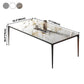 Industrial Sintered Stone Dining Table 4 Legs Solid Aluminum Alloy Base Rectangle Table for Home Clearhalo ' dining_table' 'Dining Tables & Seating' 'Dining Tables' 'furn' 'furn_dining_table' 'Furniture' 'furniture_dining_table' 'Kitchen & Dining Furniture' 'kitchen&dining_furn' 'kitchen' 'kitchen_dining_table' 3945493
