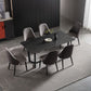 Industrial Sintered Stone Dining Table Trestle Base Rectangle Table for Home Clearhalo ' dining_table' 'Dining Tables & Seating' 'Dining Tables' 'furn' 'furn_dining_table' 'Furniture' 'furniture_dining_table' 'Kitchen & Dining Furniture' 'kitchen&dining_furn' 'kitchen' 'kitchen_dining_table' 3945494