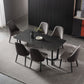 Industrial Sintered Stone Dining Table Trestle Base Rectangle Table for Home Clearhalo ' dining_table' 'Dining Tables & Seating' 'Dining Tables' 'furn' 'furn_dining_table' 'Furniture' 'furniture_dining_table' 'Kitchen & Dining Furniture' 'kitchen&dining_furn' 'kitchen' 'kitchen_dining_table' 3945502