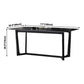 Industrial Sintered Stone Dining Table Trestle Base Rectangle Table for Home Clearhalo ' dining_table' 'Dining Tables & Seating' 'Dining Tables' 'furn' 'furn_dining_table' 'Furniture' 'furniture_dining_table' 'Kitchen & Dining Furniture' 'kitchen&dining_furn' 'kitchen' 'kitchen_dining_table' 3945506