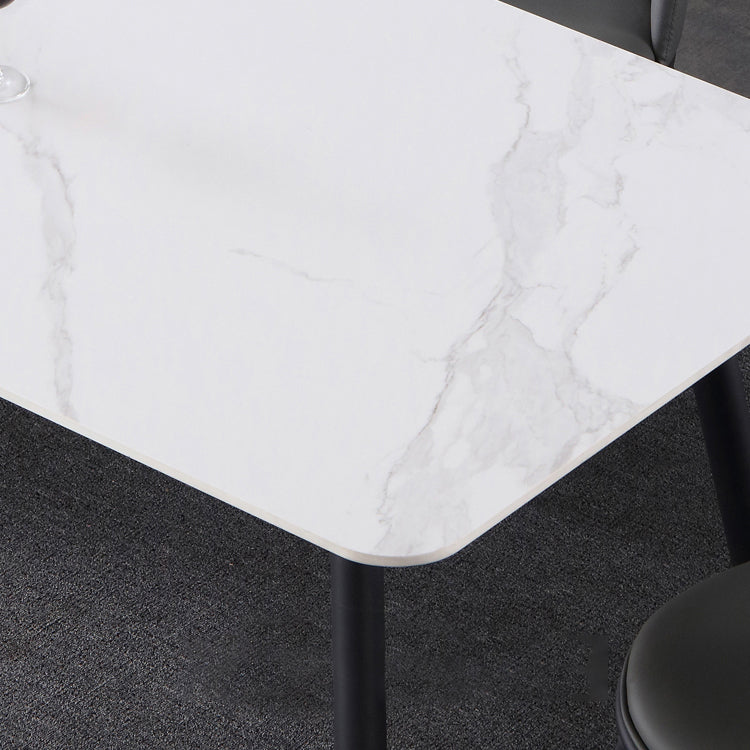Industrial Sintered Stone Dining Table 4 Legs Base Rectangle Table for Home Clearhalo ' dining_table' 'Dining Tables & Seating' 'Dining Tables' 'furn' 'furn_dining_table' 'Furniture' 'furniture_dining_table' 'Kitchen & Dining Furniture' 'kitchen&dining_furn' 'kitchen' 'kitchen_dining_table' 3945513