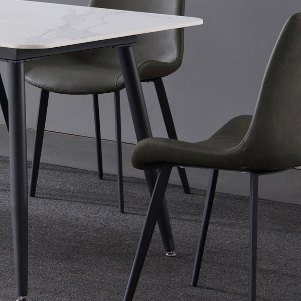 Industrial Sintered Stone Dining Table 4 Legs Base Rectangle Table for Home Clearhalo ' dining_table' 'Dining Tables & Seating' 'Dining Tables' 'furn' 'furn_dining_table' 'Furniture' 'furniture_dining_table' 'Kitchen & Dining Furniture' 'kitchen&dining_furn' 'kitchen' 'kitchen_dining_table' 3945514