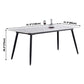 Industrial Sintered Stone Dining Table 4 Legs Base Rectangle Table for Home Clearhalo ' dining_table' 'Dining Tables & Seating' 'Dining Tables' 'furn' 'furn_dining_table' 'Furniture' 'furniture_dining_table' 'Kitchen & Dining Furniture' 'kitchen&dining_furn' 'kitchen' 'kitchen_dining_table' 3945517