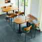 Industrial Style Brown Dining Table Wooden Table with Black Frame for Dining Room Clearhalo ' dining_table' 'Dining Tables & Seating' 'Dining Tables' 'furn' 'furn_dining_table' 'Furniture' 'furniture_dining_table' 'Kitchen & Dining Furniture' 'kitchen&dining_furn' 'kitchen' 'kitchen_dining_table' 3945527