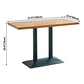 Industrial Style Brown Dining Table Wooden Table with Black Frame for Dining Room Clearhalo ' dining_table' 'Dining Tables & Seating' 'Dining Tables' 'furn' 'furn_dining_table' 'Furniture' 'furniture_dining_table' 'Kitchen & Dining Furniture' 'kitchen&dining_furn' 'kitchen' 'kitchen_dining_table' 3945541