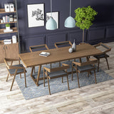 Solid Wood Industrial Rectangular Dining Table Solid Wood Top Table with Trestle Clearhalo ' dining_table' 'Dining Tables & Seating' 'Dining Tables' 'furn' 'furn_dining_table' 'Furniture' 'furniture_dining_table' 'Kitchen & Dining Furniture' 'kitchen&dining_furn' 'kitchen' 'kitchen_dining_table' 3945543