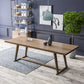 Solid Wood Industrial Rectangular Dining Table Solid Wood Top Table with Trestle Clearhalo ' dining_table' 'Dining Tables & Seating' 'Dining Tables' 'furn' 'furn_dining_table' 'Furniture' 'furniture_dining_table' 'Kitchen & Dining Furniture' 'kitchen&dining_furn' 'kitchen' 'kitchen_dining_table' 3945545