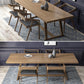 Solid Wood Industrial Rectangular Dining Table Solid Wood Top Table with Trestle Clearhalo ' dining_table' 'Dining Tables & Seating' 'Dining Tables' 'furn' 'furn_dining_table' 'Furniture' 'furniture_dining_table' 'Kitchen & Dining Furniture' 'kitchen&dining_furn' 'kitchen' 'kitchen_dining_table' 3945547