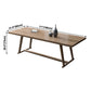 Solid Wood Industrial Rectangular Dining Table Solid Wood Top Table with Trestle Clearhalo ' dining_table' 'Dining Tables & Seating' 'Dining Tables' 'furn' 'furn_dining_table' 'Furniture' 'furniture_dining_table' 'Kitchen & Dining Furniture' 'kitchen&dining_furn' 'kitchen' 'kitchen_dining_table' 3945551