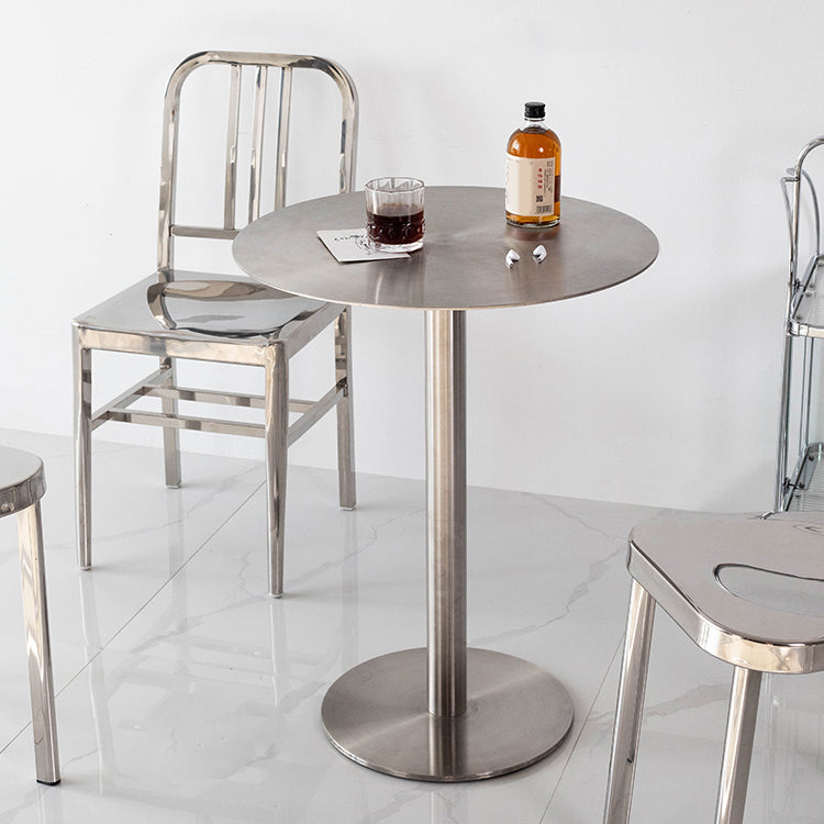 Industrial Style Silver Dining Table Stainless Steel Table for Home Use Clearhalo ' dining_table' 'Dining Tables & Seating' 'Dining Tables' 'furn' 'furn_dining_table' 'Furniture' 'furniture_dining_table' 'Kitchen & Dining Furniture' 'kitchen&dining_furn' 'kitchen' 'kitchen_dining_table' 3945580
