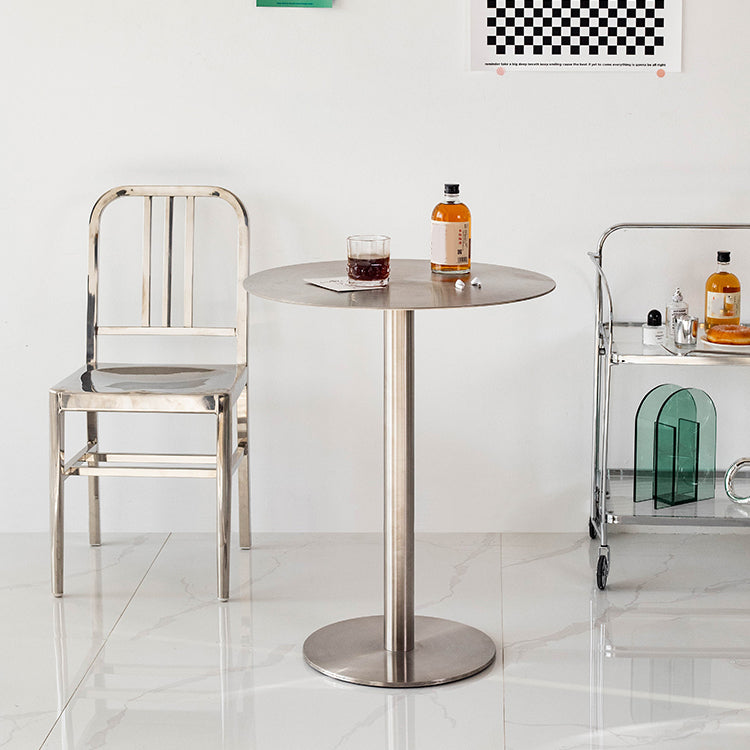 Industrial Style Silver Dining Table Stainless Steel Table for Home Use Clearhalo ' dining_table' 'Dining Tables & Seating' 'Dining Tables' 'furn' 'furn_dining_table' 'Furniture' 'furniture_dining_table' 'Kitchen & Dining Furniture' 'kitchen&dining_furn' 'kitchen' 'kitchen_dining_table' 3945583