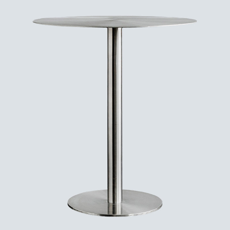 Industrial Style Silver Dining Table Stainless Steel Table for Home Use Round Without Chairs Clearhalo ' dining_table' 'Dining Tables & Seating' 'Dining Tables' 'furn' 'furn_dining_table' 'Furniture' 'furniture_dining_table' 'Kitchen & Dining Furniture' 'kitchen&dining_furn' 'kitchen' 'kitchen_dining_table' 3945585