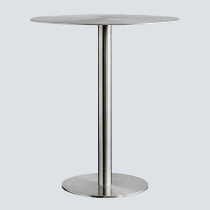Industrial Style Silver Dining Table Stainless Steel Table for Home Use Round Without Chairs Clearhalo ' dining_table' 'Dining Tables & Seating' 'Dining Tables' 'furn' 'furn_dining_table' 'Furniture' 'furniture_dining_table' 'Kitchen & Dining Furniture' 'kitchen&dining_furn' 'kitchen' 'kitchen_dining_table' 3945585