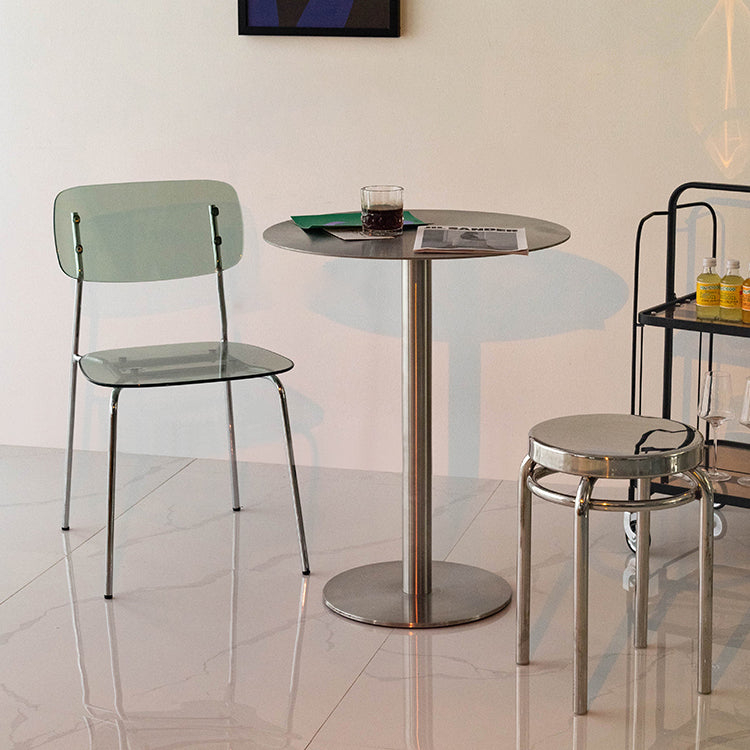 Industrial Style Silver Dining Table Stainless Steel Table for Home Use Clearhalo ' dining_table' 'Dining Tables & Seating' 'Dining Tables' 'furn' 'furn_dining_table' 'Furniture' 'furniture_dining_table' 'Kitchen & Dining Furniture' 'kitchen&dining_furn' 'kitchen' 'kitchen_dining_table' 3945588
