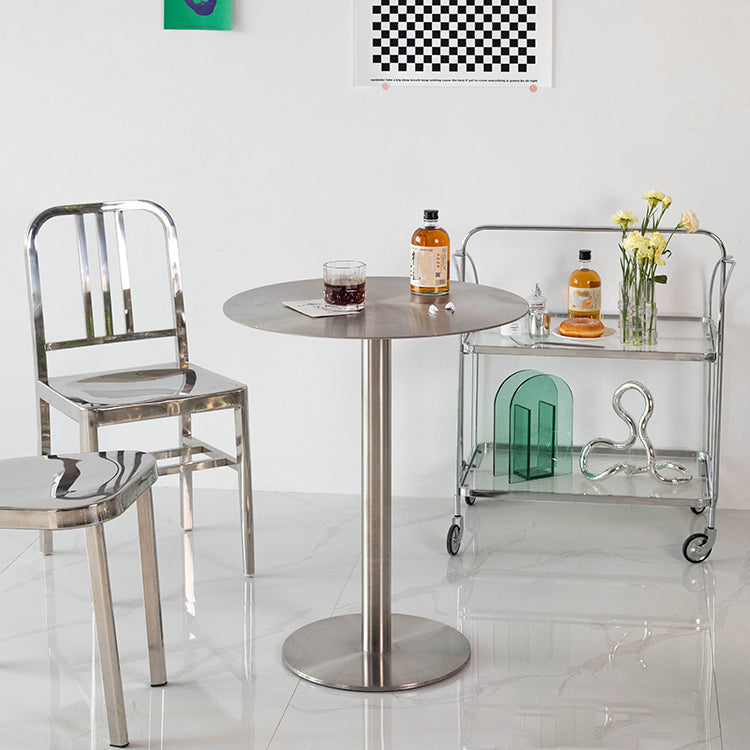Industrial Style Silver Dining Table Stainless Steel Table for Home Use Clearhalo ' dining_table' 'Dining Tables & Seating' 'Dining Tables' 'furn' 'furn_dining_table' 'Furniture' 'furniture_dining_table' 'Kitchen & Dining Furniture' 'kitchen&dining_furn' 'kitchen' 'kitchen_dining_table' 3945590