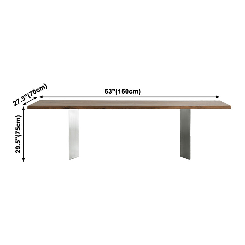 Metal Industrial Rectangle Dining Table Solid Woop Top Table for Kitchen and Dining Room Clearhalo ' dining_table' 'Dining Tables & Seating' 'Dining Tables' 'furn' 'furn_dining_table' 'Furniture' 'furniture_dining_table' 'Kitchen & Dining Furniture' 'kitchen&dining_furn' 'kitchen' 'kitchen_dining_table' 3945603