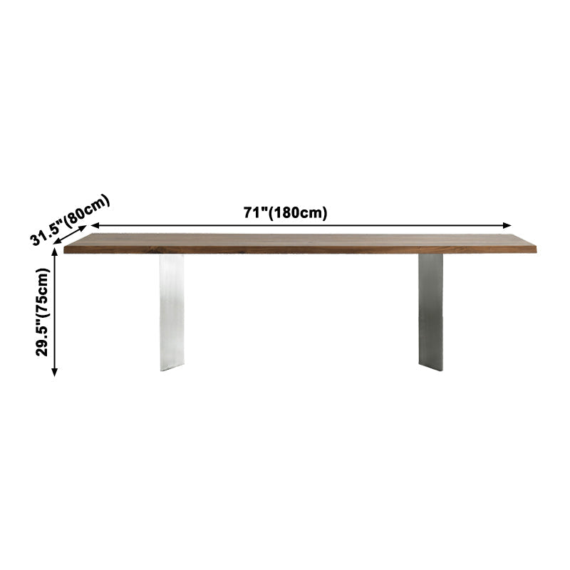 Metal Industrial Rectangle Dining Table Solid Woop Top Table for Kitchen and Dining Room Clearhalo ' dining_table' 'Dining Tables & Seating' 'Dining Tables' 'furn' 'furn_dining_table' 'Furniture' 'furniture_dining_table' 'Kitchen & Dining Furniture' 'kitchen&dining_furn' 'kitchen' 'kitchen_dining_table' 3945604