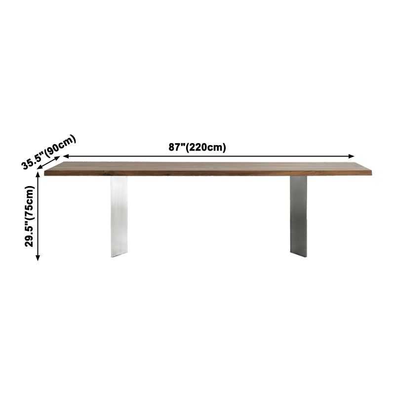 Metal Industrial Rectangle Dining Table Solid Woop Top Table for Kitchen and Dining Room Clearhalo ' dining_table' 'Dining Tables & Seating' 'Dining Tables' 'furn' 'furn_dining_table' 'Furniture' 'furniture_dining_table' 'Kitchen & Dining Furniture' 'kitchen&dining_furn' 'kitchen' 'kitchen_dining_table' 3945606
