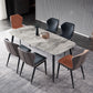 Industrial Sintered Stone Dining Table 4 Legs Carbon Steel Base Rectangle Table for Home Clearhalo ' dining_table' 'Dining Tables & Seating' 'Dining Tables' 'furn' 'furn_dining_table' 'Furniture' 'furniture_dining_table' 'Kitchen & Dining Furniture' 'kitchen&dining_furn' 'kitchen' 'kitchen_dining_table' 3945614