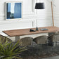 Metal Industrial Rectangle Dining Table Wood Top Table for Kitchen and Dining Room Clearhalo ' dining_table' 'Dining Tables & Seating' 'Dining Tables' 'furn' 'furn_dining_table' 'Furniture' 'furniture_dining_table' 'Kitchen & Dining Furniture' 'kitchen&dining_furn' 'kitchen' 'kitchen_dining_table' 3945618